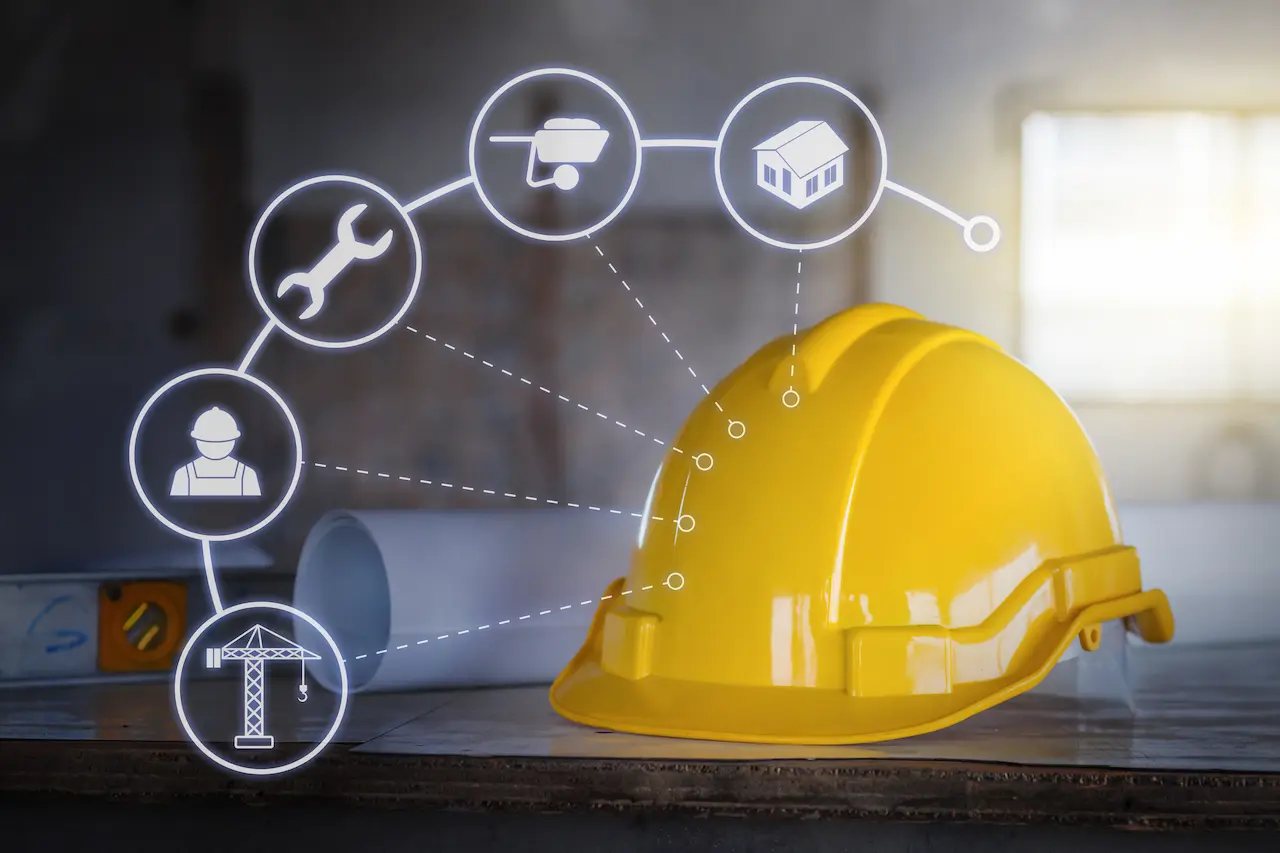 Yellow Safety Helmet for Physical Work Safety